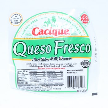 Queso fresco part skim milk cheese - 0074562401100