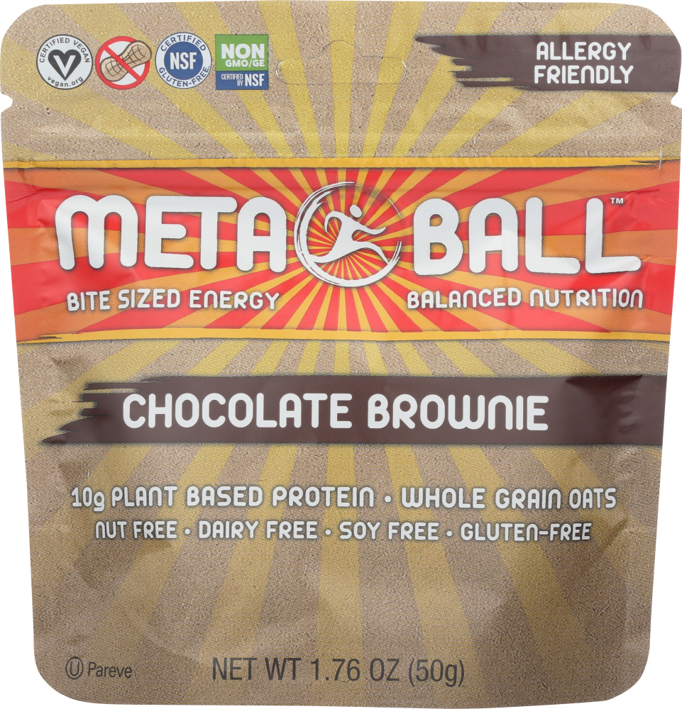 METABALL: Energy Bites Sized Chocolate Brownie, 1.76 oz - 0074677531204