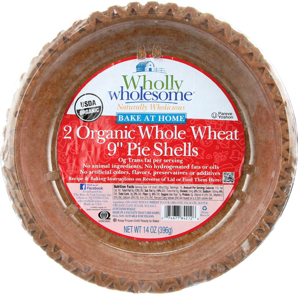 WHOLLY WHOLESOME: Pie Shells Organic Whole Wheat 9 Inch, 14 oz - 0074677842126