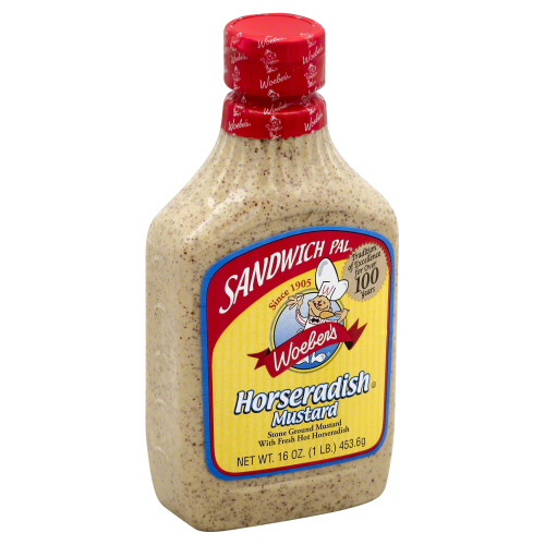 WOEBER: Mustard Sandwich Pal Horseradish, 16 oz - 0074680000957