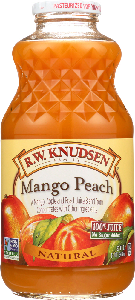 R.W. Knudsen Family Mango Peach Flavored Juice Blend Of Three Juice Concentrates With Other Ingredients - 074682107258