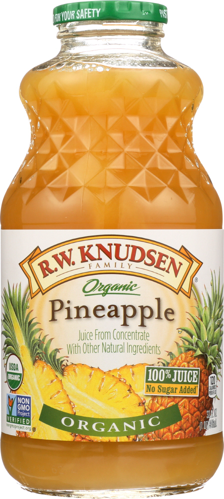 R.W. Knudsen Family, Organic Juice, Pineapple - 074682107340