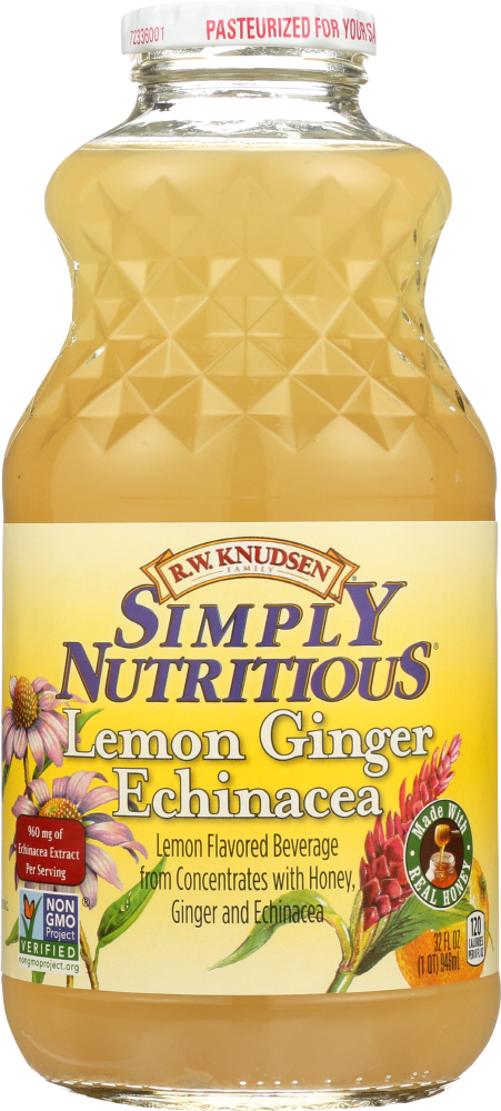 Lemon Ginger Echinacea Lemon Flavored Beverage From Concentrates With Honey, Ginger And Echinacea, Lemon Ginger Echinacea - 074682107463