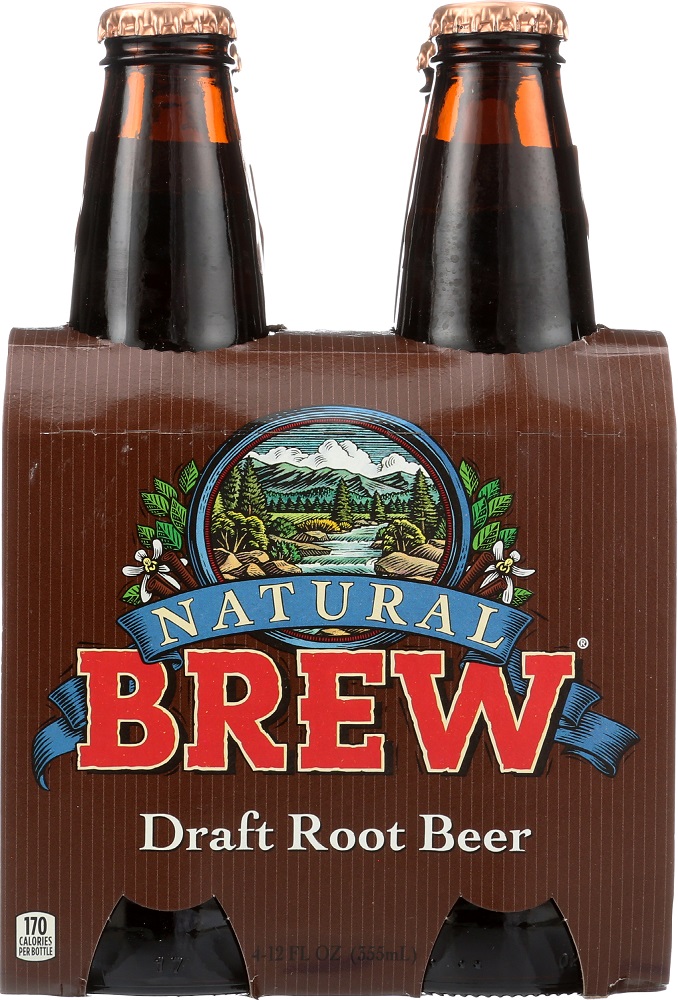 NATURAL BREW: Draft Root Beer 4 Pack, 48 oz - 0074682117448