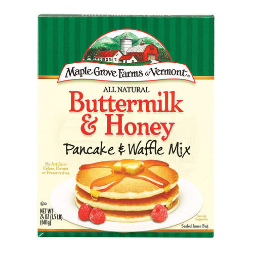 Maple Grove Farms - Pancake And Waffle Mix - Buttermilk And Honey - Case Of 6 - 24 Oz. - 074683000084