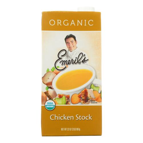 EMERIL’S: Organic All Natural Chicken Stock, 32 oz - 0074683096308