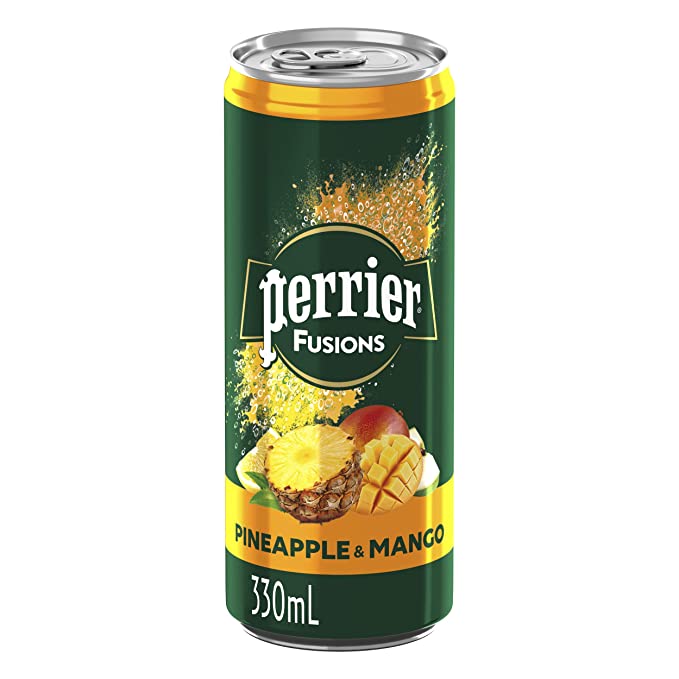 Perrier Fusions Pineapple Mango Sleek Can 330mL - Single - 074780333948