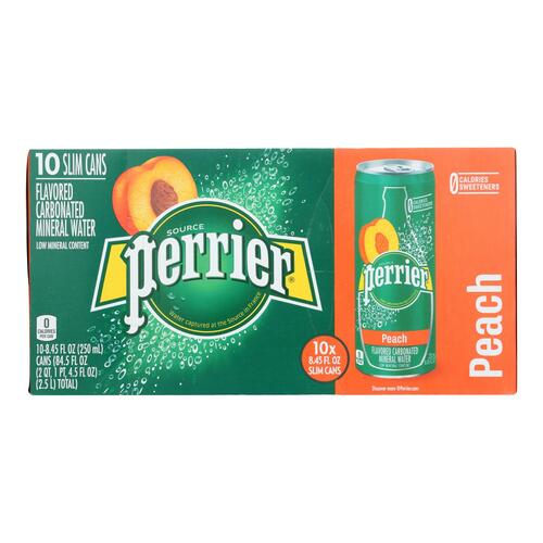 Perrier - Sparkling Water Mineral Peach - Case Of 3 - 10/250ml - sparkling