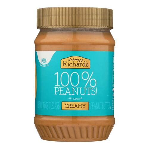 Crazy Richards Natural Creamy Peanut Butter - Case Of 12 - 16 Oz. - 0074822610631