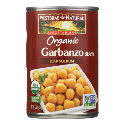 Westbrae Foods Organic Garbanzo Beans - Case Of 12 - 15 Oz. - 074873163209