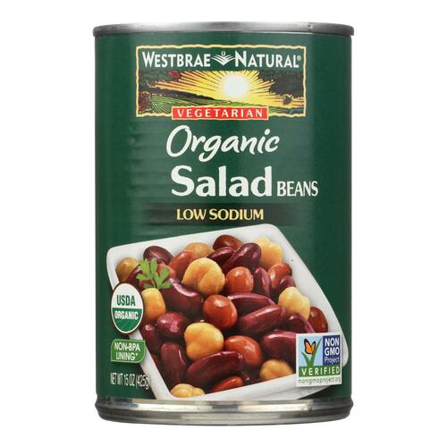 Westbrae Foods Organic Salad Beans - Case Of 12 - 15 Oz. - 074873163315