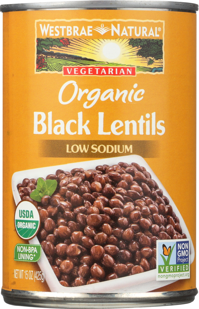 Westbrae Foods Organic Black Lentils Beans - Case Of 12 - 15 Oz. - 5