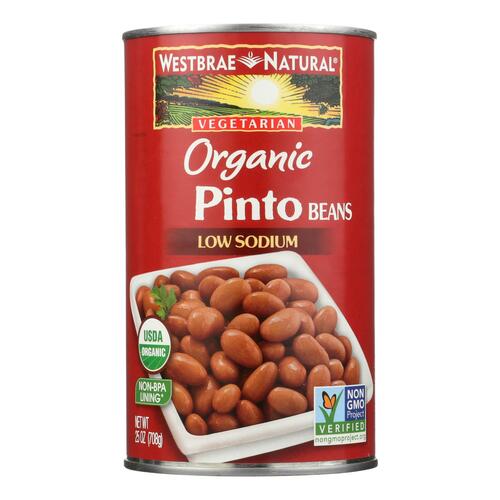 WESTBRAE: Natural Organic Pinto Beans, 25 Oz - 0074873253245
