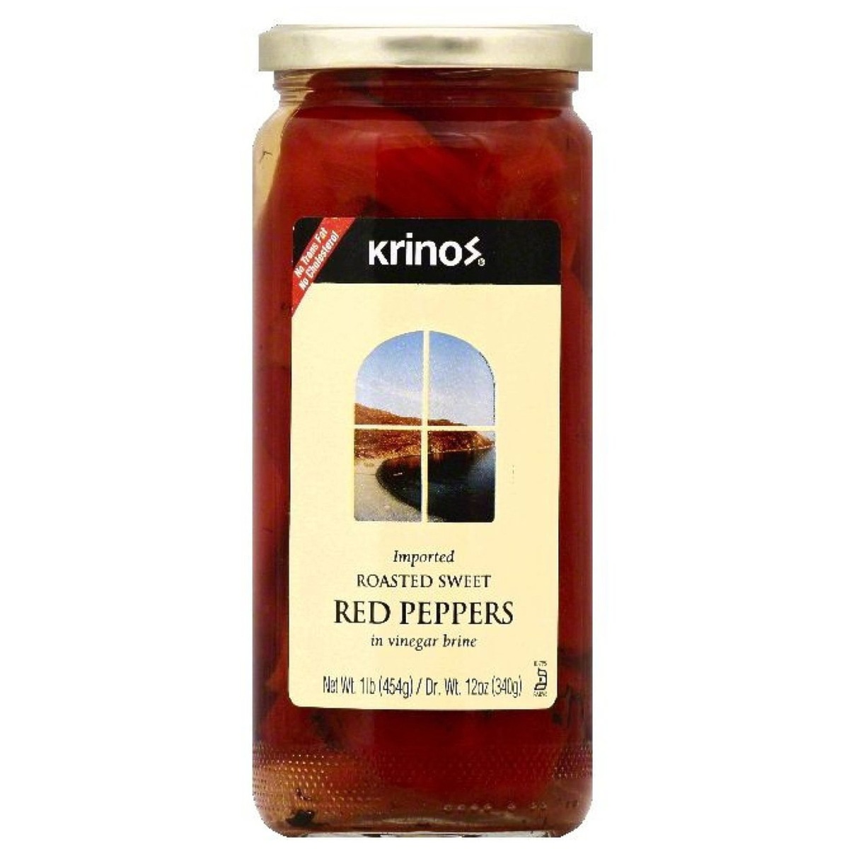 Krinos, Roasted Sweet Red Peppers In Vinegar Brine - 075013119001