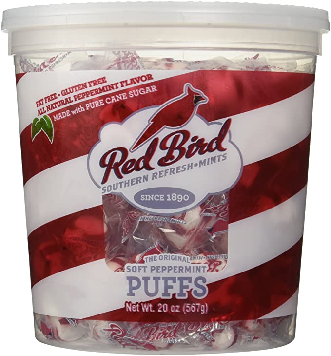  Red Bird Peppermint Puffs 18 oz tub (Original Version)  - 075044001207