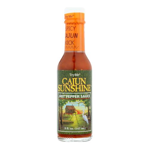 Try Me Cajun Sunshine - Hot Pepper Sauce - Case Of 6 - 5 Oz. - 075076100169