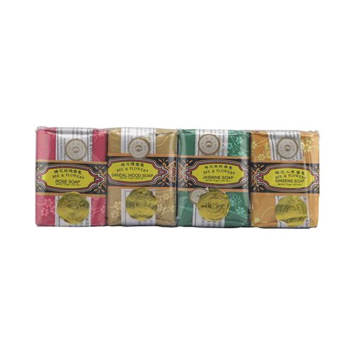  Bee and Flower Bar Soap Gift Set Bars, 4 Count  - 075115012347