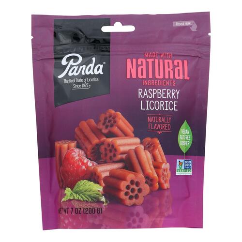 Panda, The Real Taste Of Licorice, All Natural Raspberry Licorice, Raspberry - 075172079369