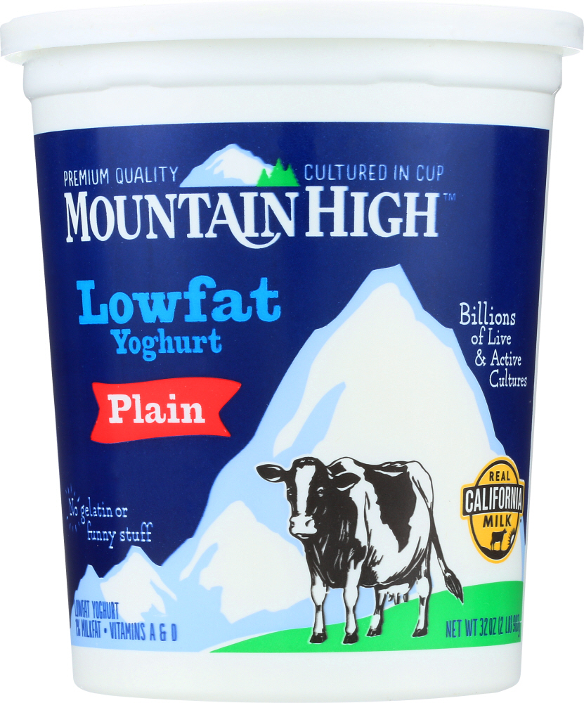 MOUNTAIN HIGH: Yoghurt Low Fat Plain, 32 oz - 0075270001910