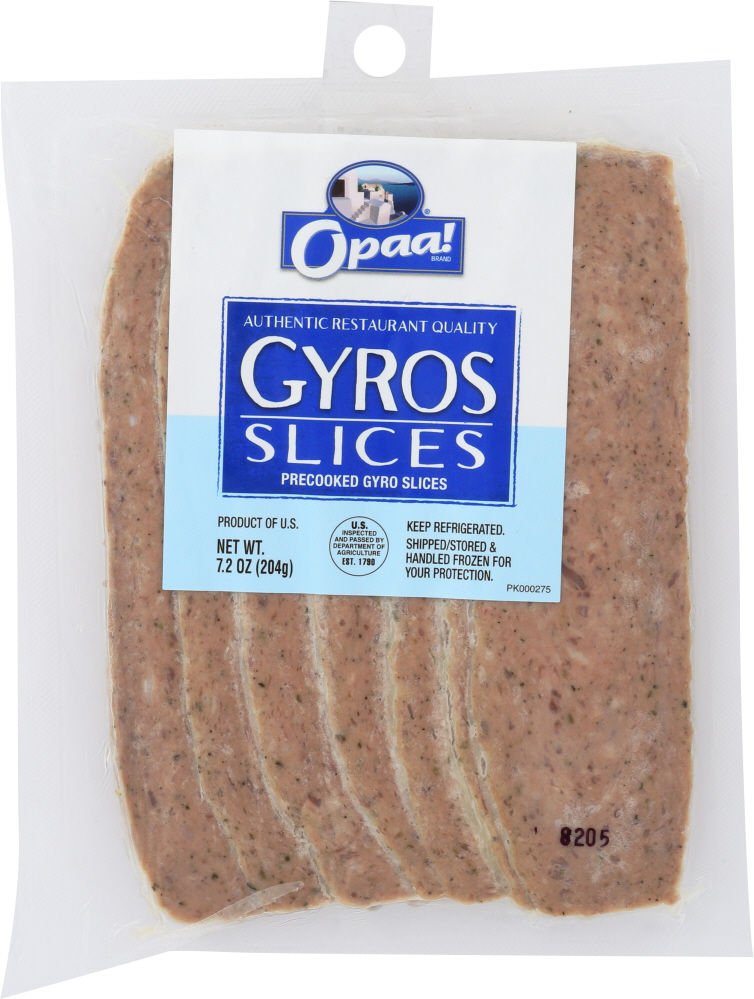 OPAA: Pre-Cooked Gyro Slices, 7.2 oz - 0075365001665