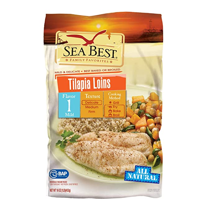 Sea Best All Natural Tilapia Fillets, 16 Ounce  - 075391967812