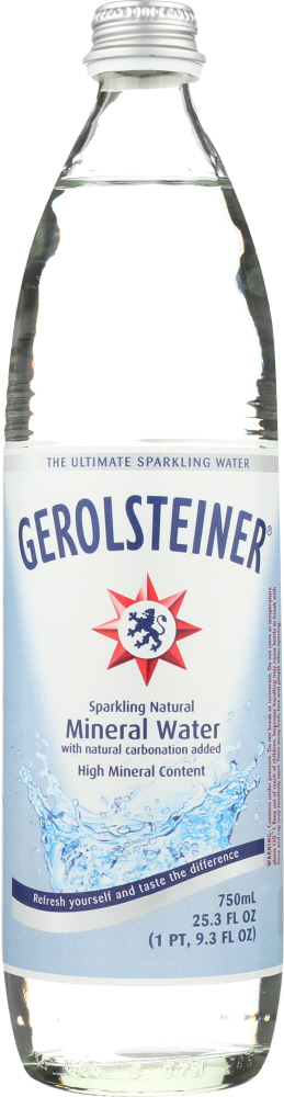 GEROLSTEINER: Sparkling Natural Mineral Water, 25.3 Oz - 0075502386679