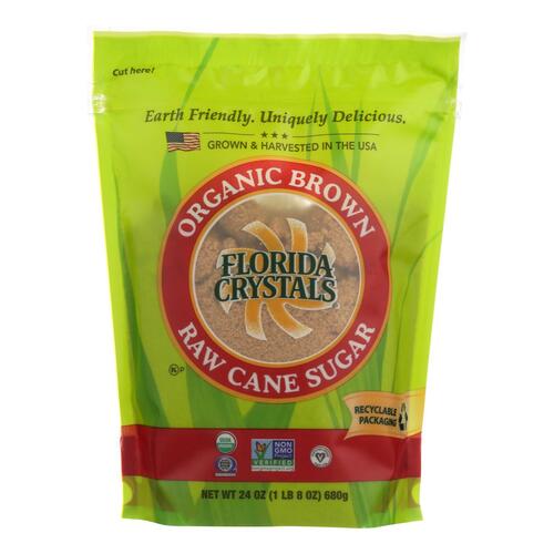 Florida Crystals Organic Brown Sugar - Brown Sugar - Case Of 6 - 24 Oz. - 075779311183
