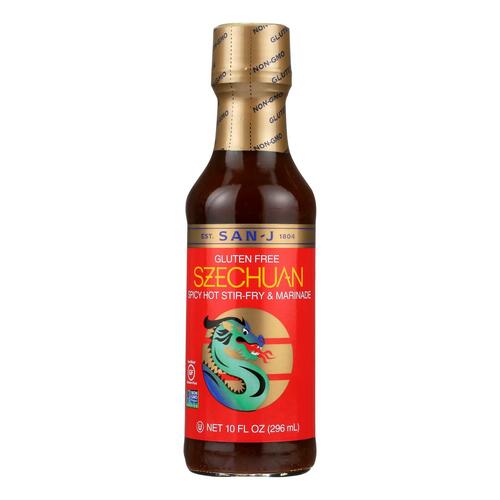 San - J Cooking Sauce - Szechuan - Case Of 6 - 10 Fl Oz. - 075810120255