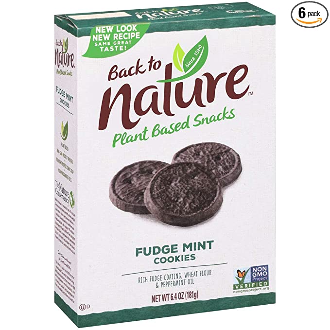  Back To Nature Fudge Mint Cookies, 6.4-Ounce Boxes (Pack of 6)  - 759283000114