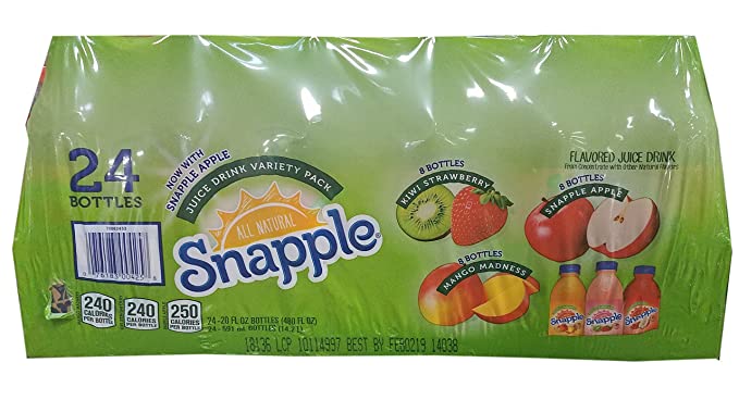  Snapple Variety Pack Juice, 480 Fluid Ounce  - 076183004258