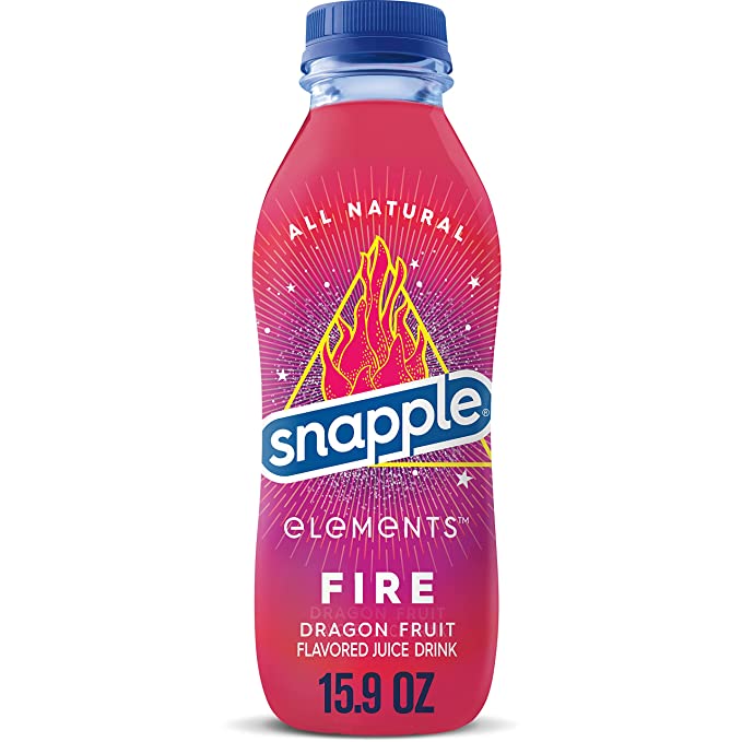  Snapple Elements Fire Dragonfruit Juice Drink, 15.9 Fl Oz Recycled Plastic Bottle  - 076183008430