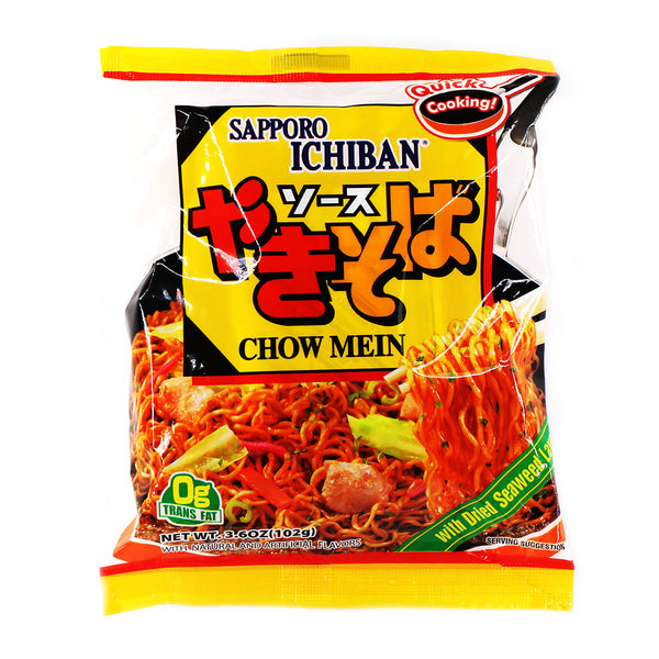 SAPPORO: Noodle Ichiban Chow Mein, 3.6 oz - 0076186000189