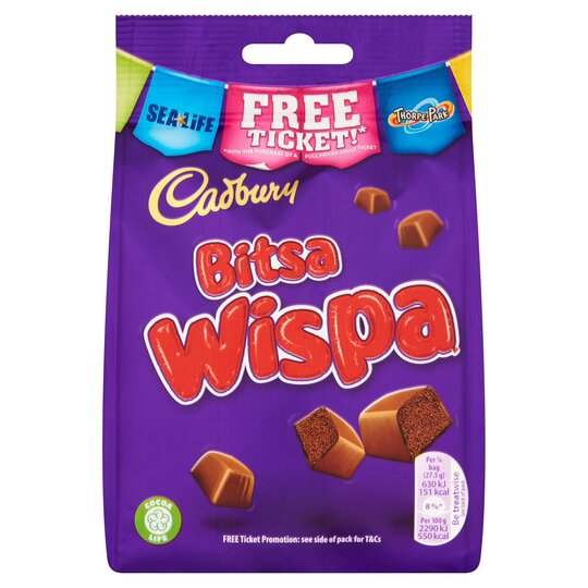 Cadbury Bitsa Wispa Chocolate Bag - 7622210287021