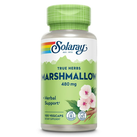 Solaray Marshmallow Root Healthy Respiratory Function & Digestion Support Non-GMO & Vegan | 100 VegCaps - 076280013801