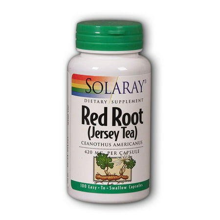 Solaray Red Root Jersey Tea 100 Capsules - 076280015003