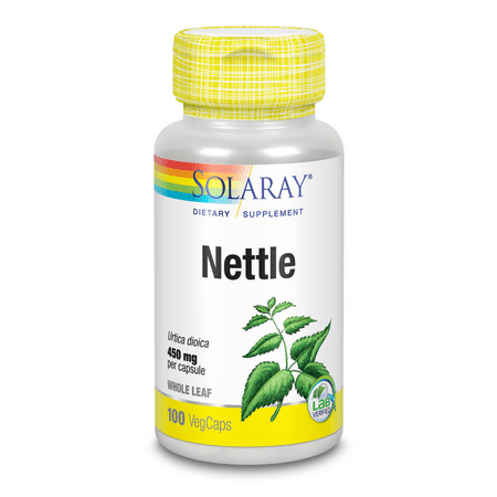 Solaray Nettle Leaves Supplement 450 mg | 100 Count - 076280194104