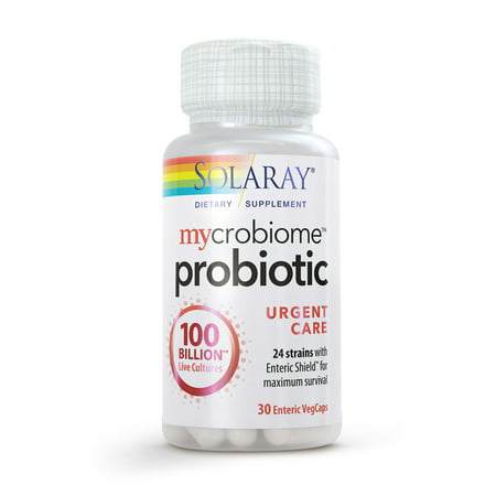 Solaray Mycrobiome Probiotic Urgent Care | Formulated to Support Healthy Digestion Immune Function & More | 100 Billion CFU | 30 VegCaps - 076280403213