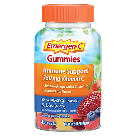 Emergen-C Adult Vitamin C Gummies for Immune Support Fruit 45 Ct - 076314601806