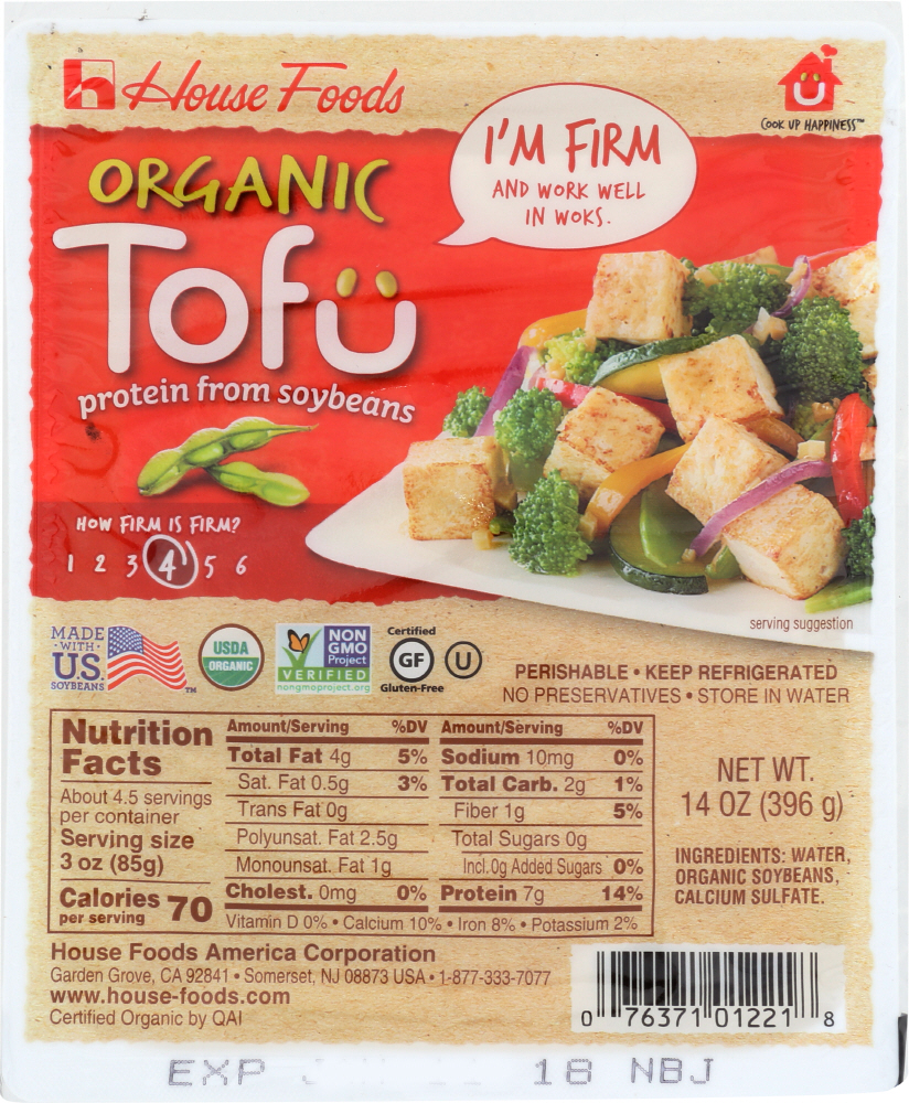 Organic Firm Tofu - 076371012218