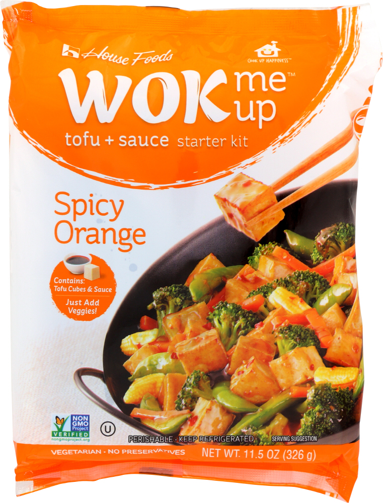HOUSE FOODS: Tofu WOK Me Up Kit Spicy Orange, 11.5 oz - 0076371511117