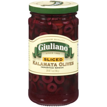 GIULIANO: Sliced Kalamata Olives, 7 oz - 0076479645127