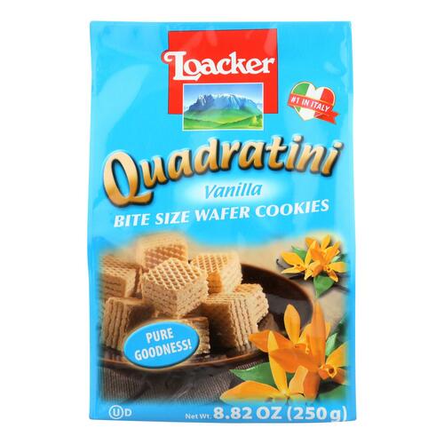 LOACKER: Quadratini Vanilla Wafer Cookies, 8.82 Oz - 0076580004943
