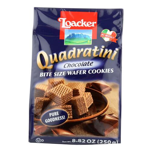 LOACKER: Quadratini Chocolate Wafer 250g, 8.82 oz - 0076580004967