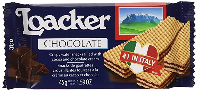  Loacker Class Cookie Wafer, Chocolate, 1.59 Ounce  - 076580152569