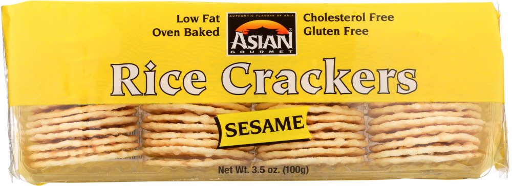 Asian Gourmet, Sesame Rice Crackers - 076606710919