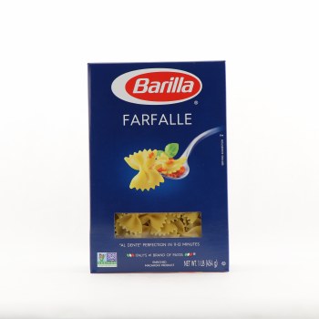 Farfalle pasta, enriched macaroni product - 0076808501087