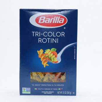 Tri-color rotini, enriched macaroni product - 0076808518290