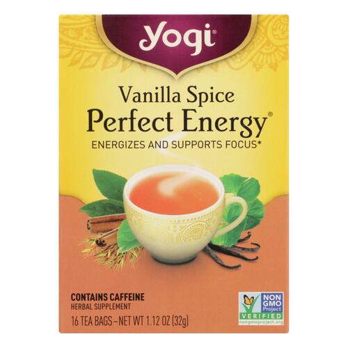 YOGI TEA: Vanilla Spice Perfect Energy Tea, 16 bg - 0076950203280