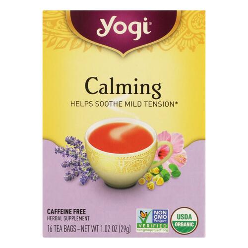 YOGI TEA: Organic Calming Caffeine Free, 16 Tea Bags - 0076950450028