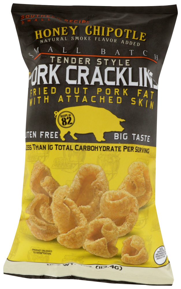 SOUTHERN RECIPE SMALL BATCH: Honey Chipotle Pork Rind, 4 oz - 0077079004147